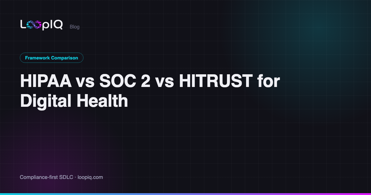 HIPAA vs SOC 2 vs HITRUST for Digital Health